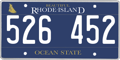 RI license plate 526452