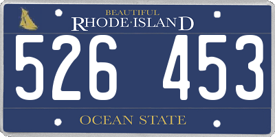 RI license plate 526453