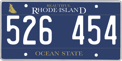 RI license plate 526454