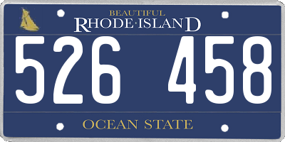 RI license plate 526458