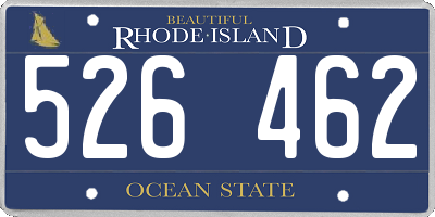 RI license plate 526462