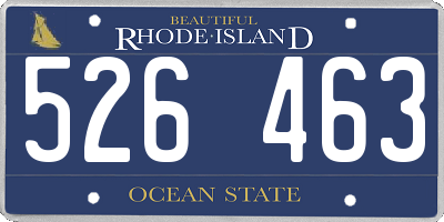 RI license plate 526463