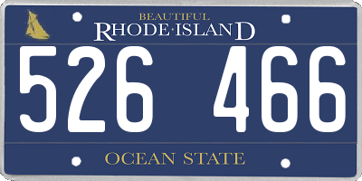 RI license plate 526466