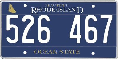 RI license plate 526467