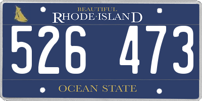 RI license plate 526473