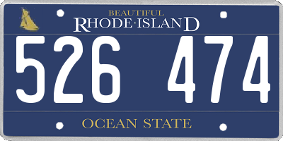 RI license plate 526474