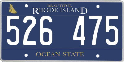 RI license plate 526475