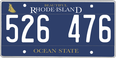 RI license plate 526476