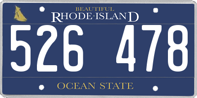 RI license plate 526478