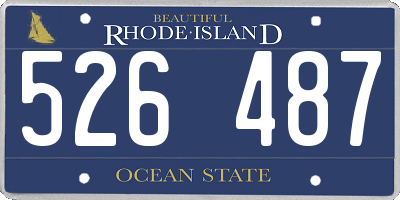 RI license plate 526487