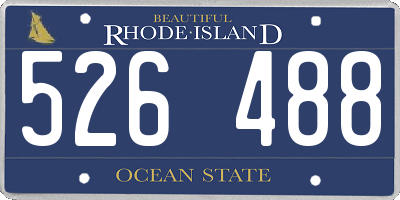 RI license plate 526488