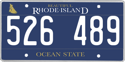 RI license plate 526489