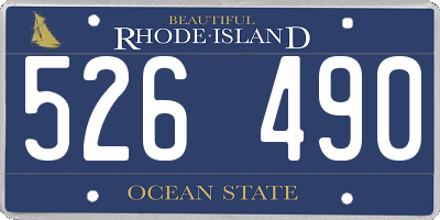 RI license plate 526490