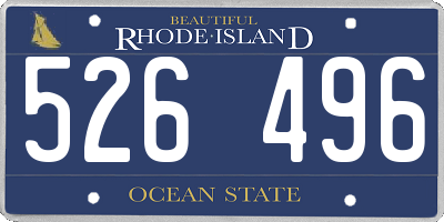 RI license plate 526496