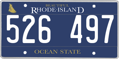 RI license plate 526497