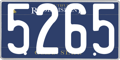 RI license plate 5265