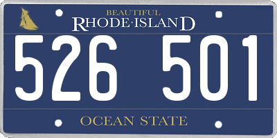 RI license plate 526501