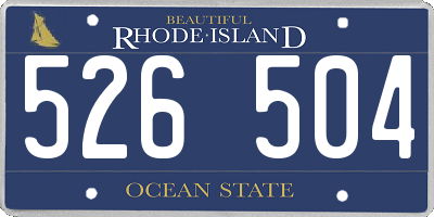 RI license plate 526504