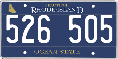 RI license plate 526505