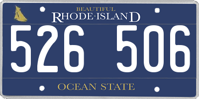 RI license plate 526506