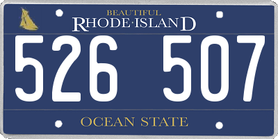 RI license plate 526507