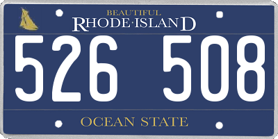 RI license plate 526508