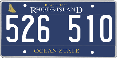 RI license plate 526510