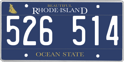 RI license plate 526514