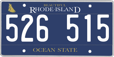 RI license plate 526515