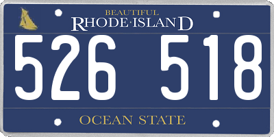 RI license plate 526518