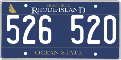 RI license plate 526520