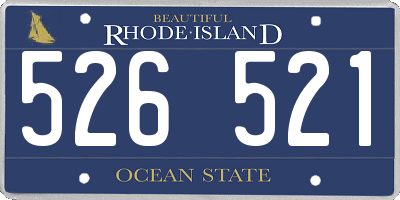 RI license plate 526521
