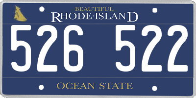 RI license plate 526522