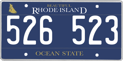 RI license plate 526523