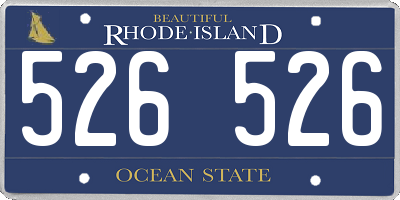 RI license plate 526526