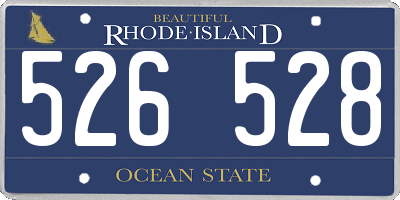 RI license plate 526528