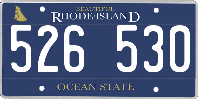 RI license plate 526530