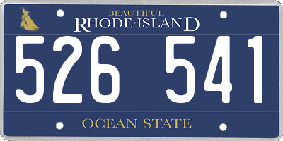RI license plate 526541