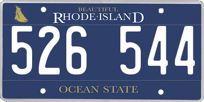 RI license plate 526544