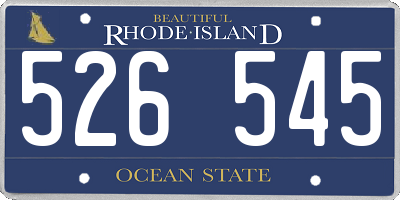 RI license plate 526545