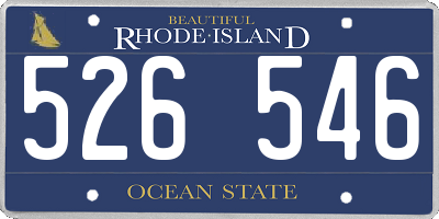 RI license plate 526546