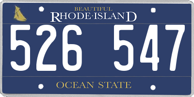 RI license plate 526547