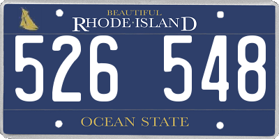 RI license plate 526548