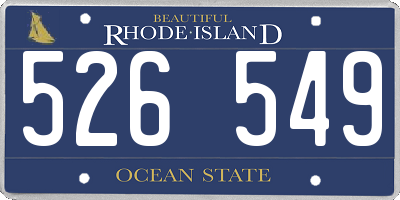 RI license plate 526549