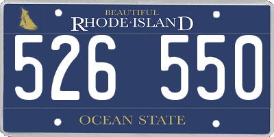 RI license plate 526550