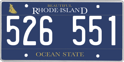 RI license plate 526551