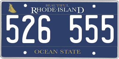 RI license plate 526555