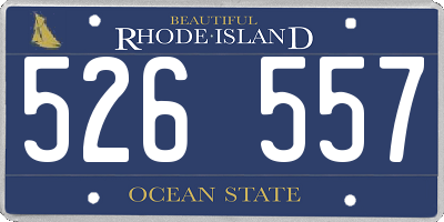 RI license plate 526557