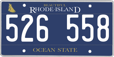 RI license plate 526558