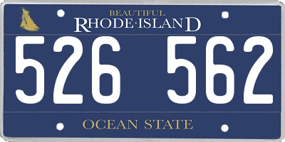 RI license plate 526562